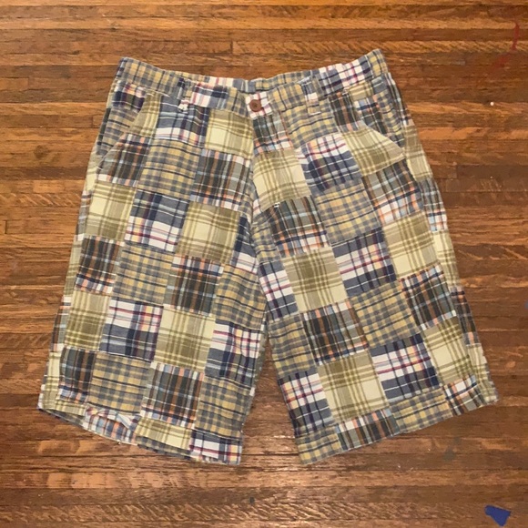Creating Limitless Heights Yellow Plaid Shorts - Picture 1 of 4
